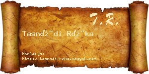 Tasnádi Réka névjegykártya